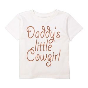 Apericots Daddy's Little Cowgirl White Toddler Tee